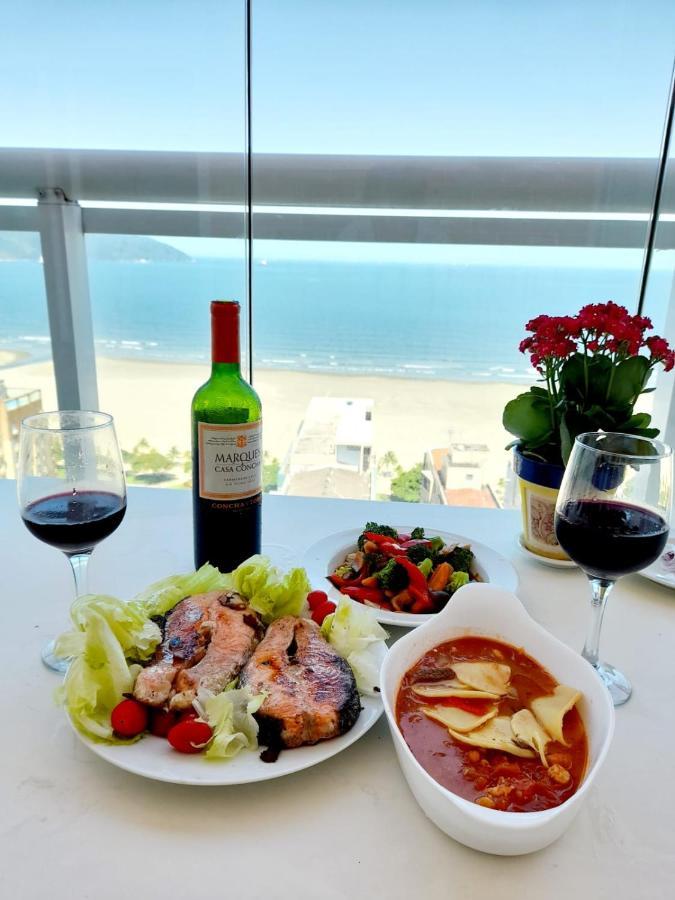 Apto Top Com Vista Pro Mar Em Condominio Completo Em Frente A Praia! Santos  Eksteriør bilde