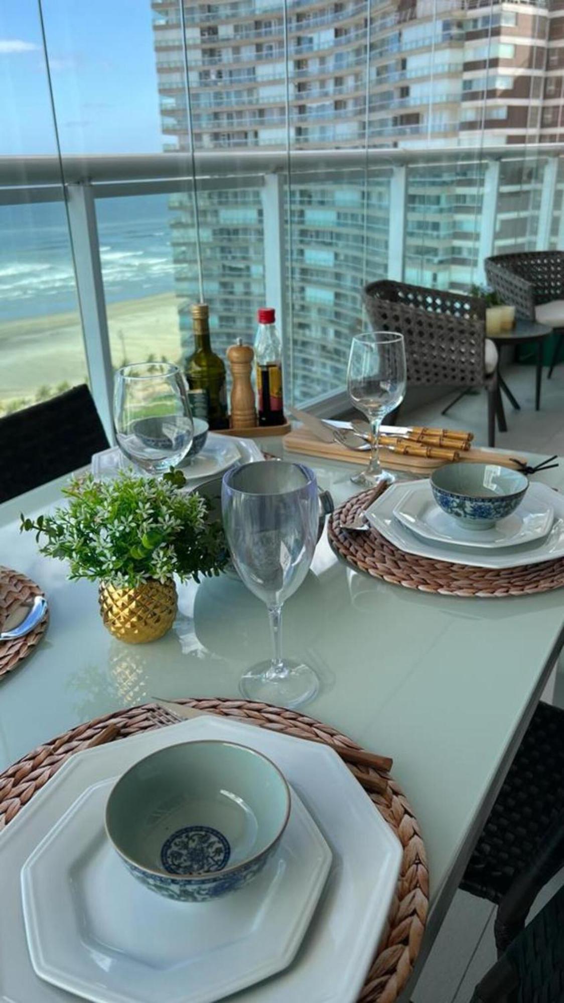 Apto Top Com Vista Pro Mar Em Condominio Completo Em Frente A Praia! Santos  Eksteriør bilde